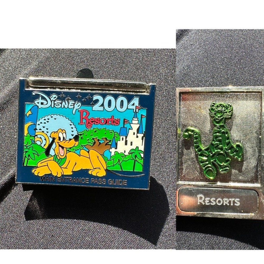 Walt Disney Pin WDW Cast Exclusive Main Entrance Pass Guide All Star Pluto LE